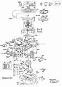 CylMufflerPistonSumpRewind Diagram and Parts List for 140701-5010-10  Briggs and Stratton Engine